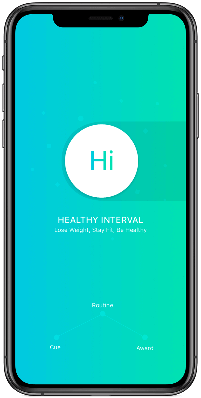 Healthy Interval App. Launch screen